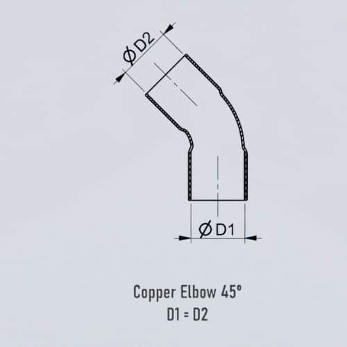 Copper Elbow 45 Degree in oman
