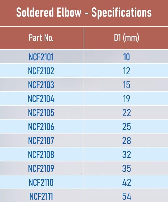 Copper Soldered Elbow in mumbai